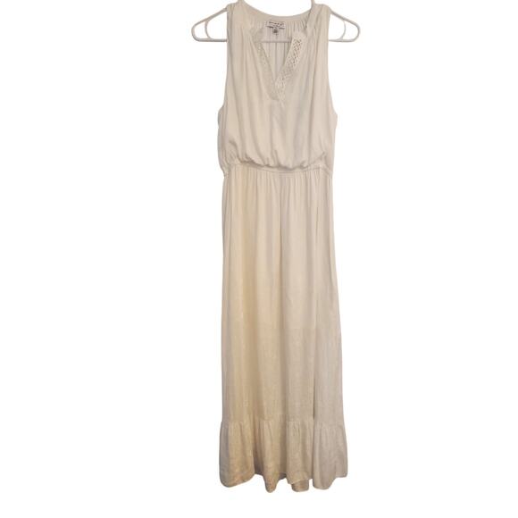 Current Air Los Angeles White Maxi Sleeveless Dress Size Small - Picture 1 of 8